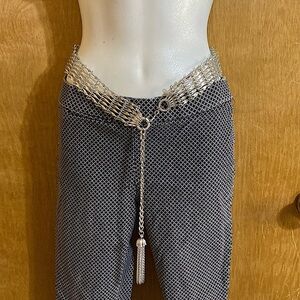 70s Trendy Silver Toned Belt